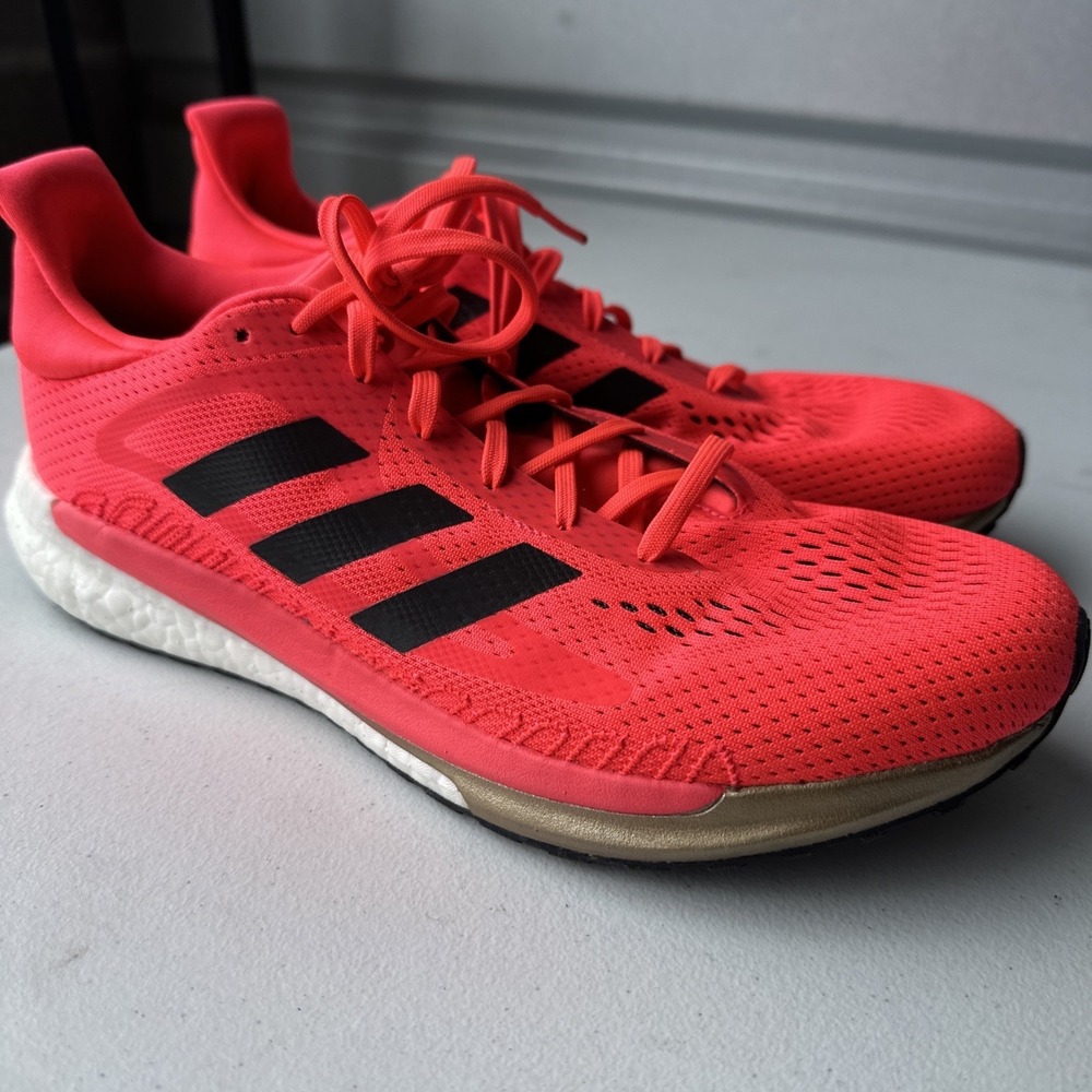 $160 ADIDAS Solar Glide 3 Running Trainers Red/White/Black . Men Size 9